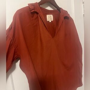 A Shirt Thing Penelope Cabo Shirt in Rust